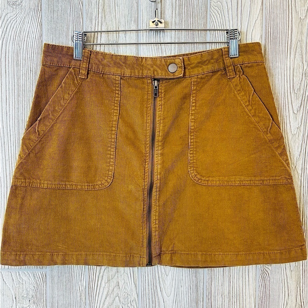 BP. NORDSTROM Corduroy Mini Skirt Zip Front Size Medium Western Boho Country